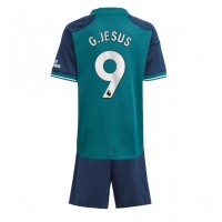 Dres Arsenal Gabriel Jesus #9 Rezervni za djecu 2023-24 Kratak Rukav (+ kratke hlače)